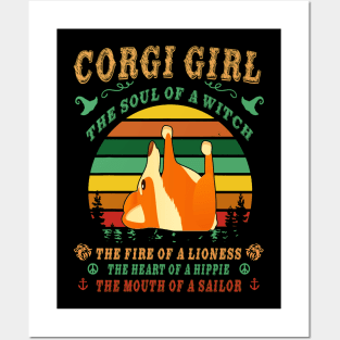 Corgi Girl - Witch - Lioness - Hippie - Sailor (112) Posters and Art